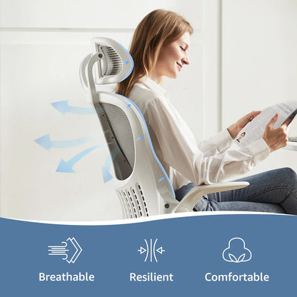 Ergonomic Mesh Office Chair - Adjustable Desk Chair with Headrest