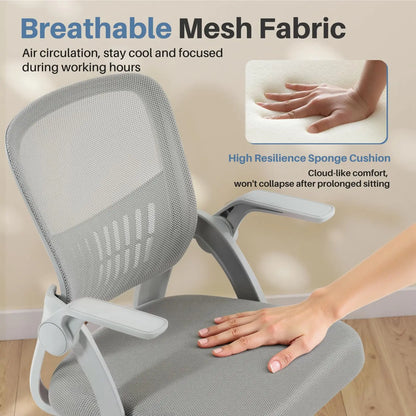 Ergonomic Mid-Back Mesh Office Chair - Lumbar Support Desk Chair