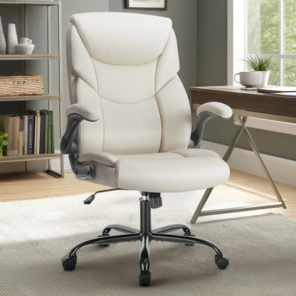 Executive Ergonomic Office Chair - Heavy Duty PU Leather Desk Chair