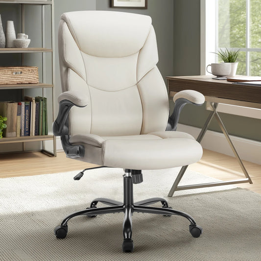 Executive Ergonomic Office Chair - Heavy Duty PU Leather Desk Chair