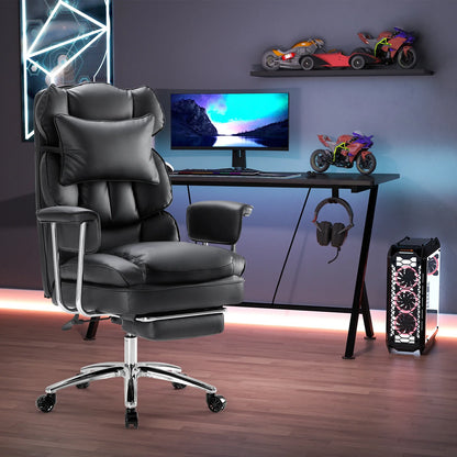 Executive - Ergonomic PU Leather Office Chair with Footrest