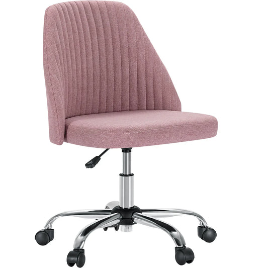 Modern Shell - Armless Fabric Vanity & Desk Chair
