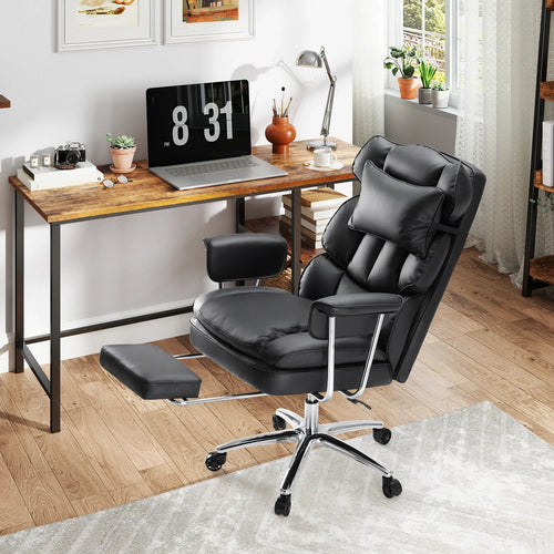 Executive - Ergonomic PU Leather Office Chair with Footrest