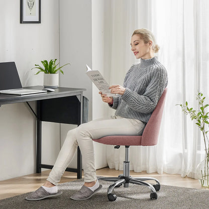 Modern Shell - Armless Fabric Vanity & Desk Chair