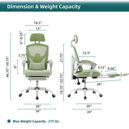 Ergonomic Mesh Chair - High Back Reclining Gaming & Office Chair