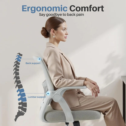 Ergonomic Mid-Back Mesh Office Chair - Lumbar Support Desk Chair