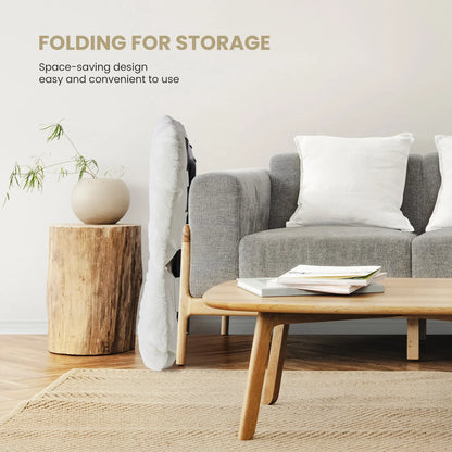 Cozy Saucer Chair - Faux Fur Folding Lounge Chair