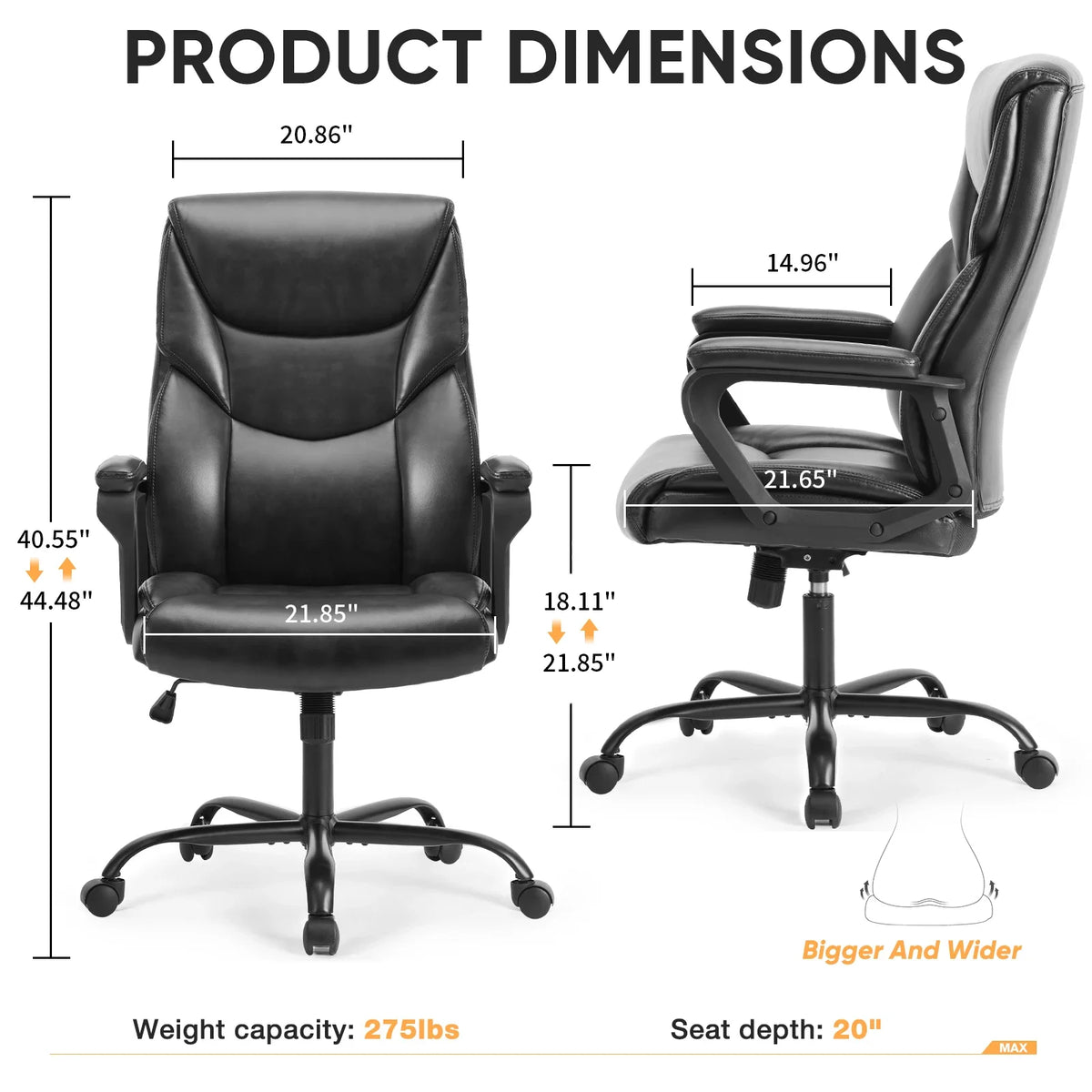 Pro Ergonomic PU Leather Gaming Chair with Lumbar Support