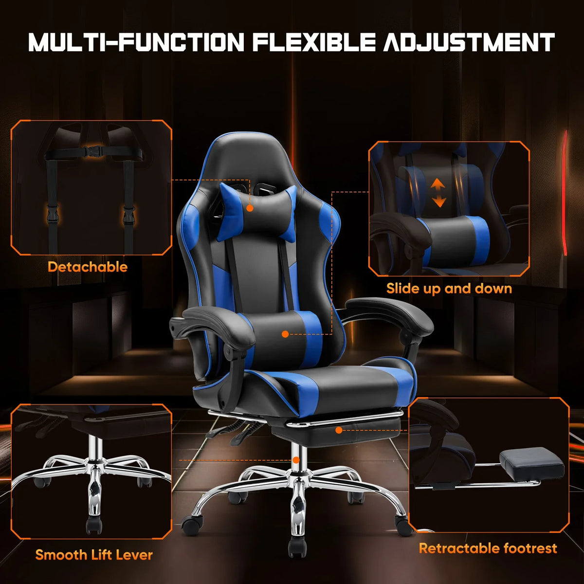 Ergonomic Racing Series - High-Back PU Leather Gaming Chair